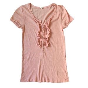 Vintage cotton tuxedo Henley- J. Crew - top ,shirt